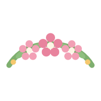 A ring of small flowers