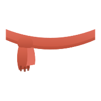 A knitted scarf